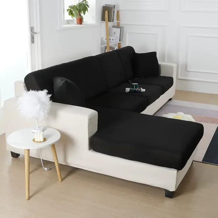 Housses de coussin de siège de canapé noires