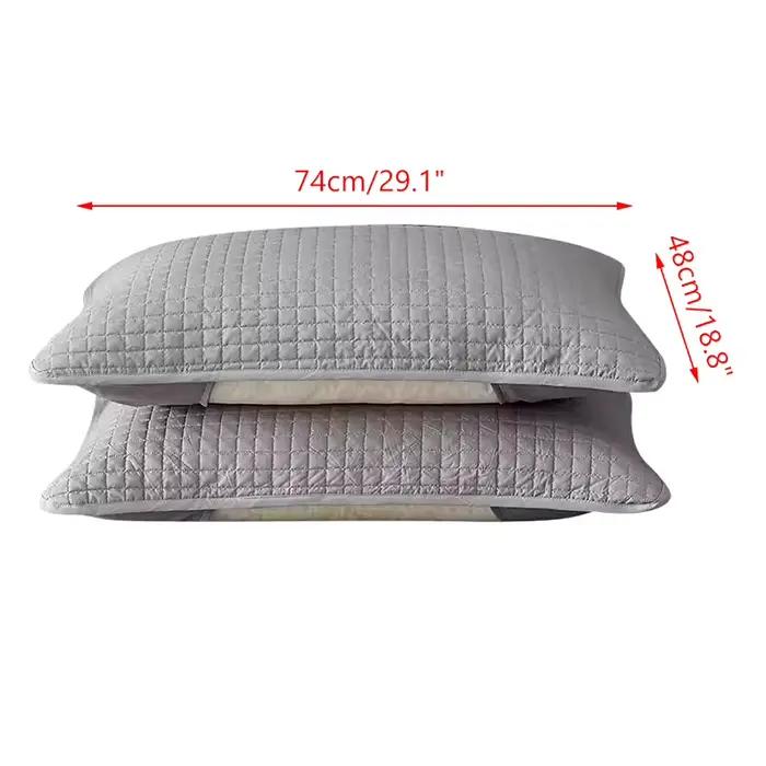 【1 pièce】 Housse de coussin en coton confortable avec couche isolante anti-acariens