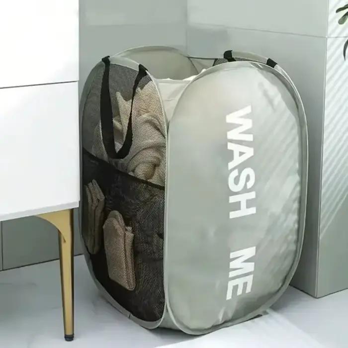 Panier à linge pliable, boîtes de rangement portables pour vêtements sales, panier à linge respirant et peu encombrant pour la salle de bain et la maison