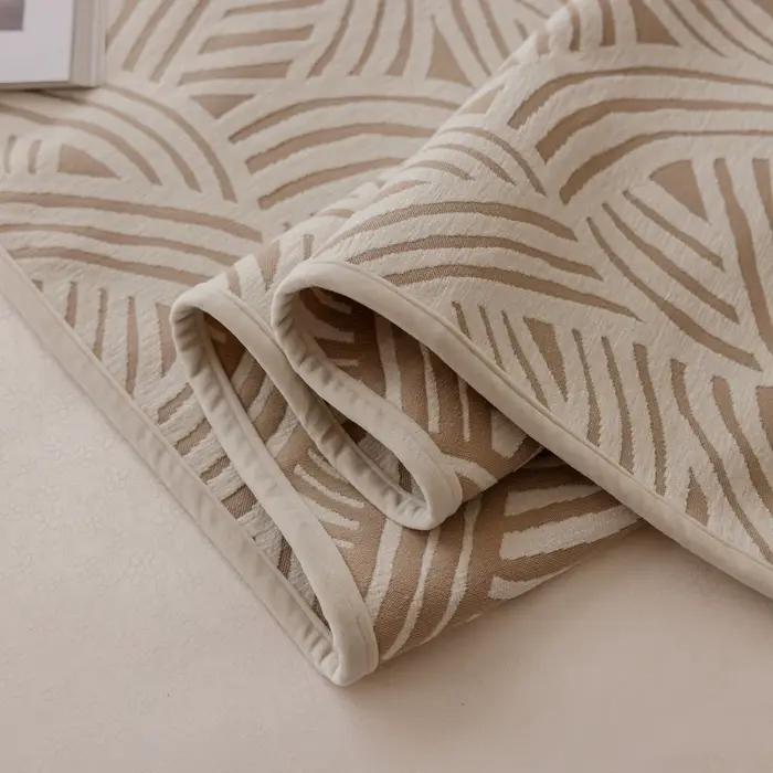 Chemin de lit Jacquard géométrique abstrait haut de gamme