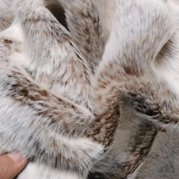 Couverture en Fausse Fourrure de Lapin à Cheveux Longs