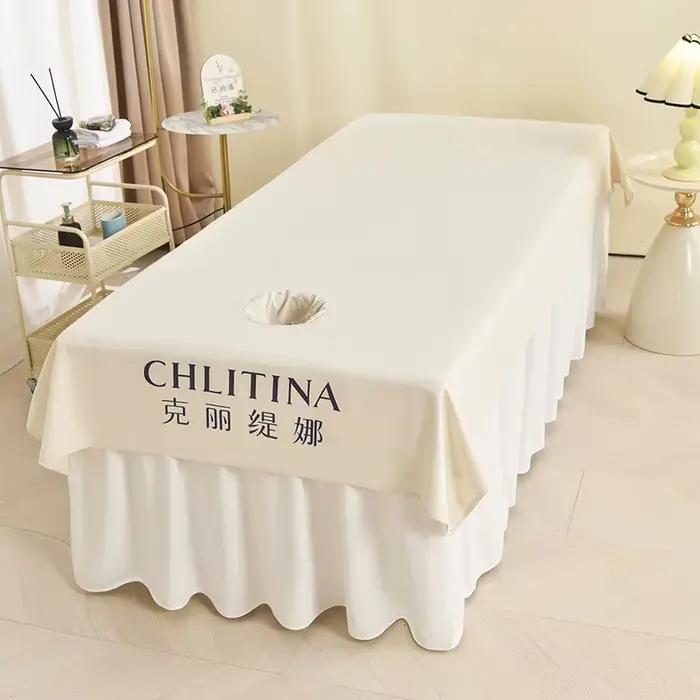 Drap de lit de beauté 120x230cm avec/sans trou pour salon de beauté