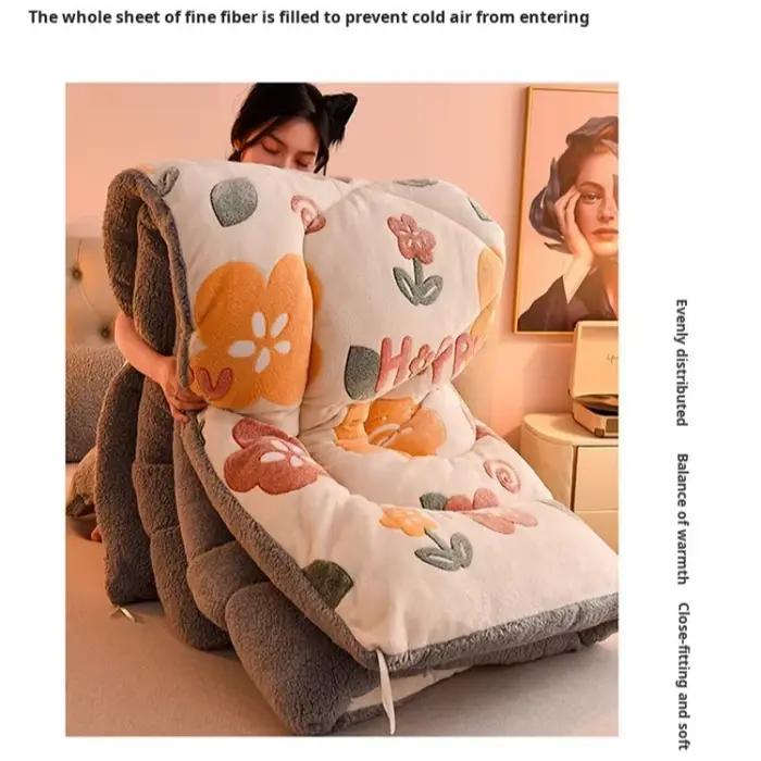 Noyau de couette chaud épais pour la maison, Double face en velours et laine d'agneau, couverture d'automne et d'hiver pour dortoir, noyau en velours Double face chaud
