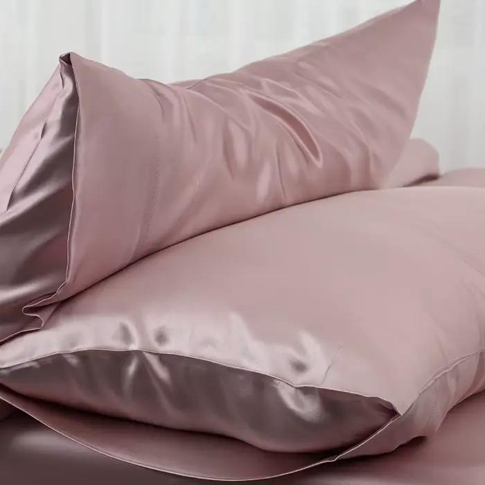 1 pièce Housse de coussin en soie nordique Blanc Noir Gris Kaki Bleu Rose Argenté