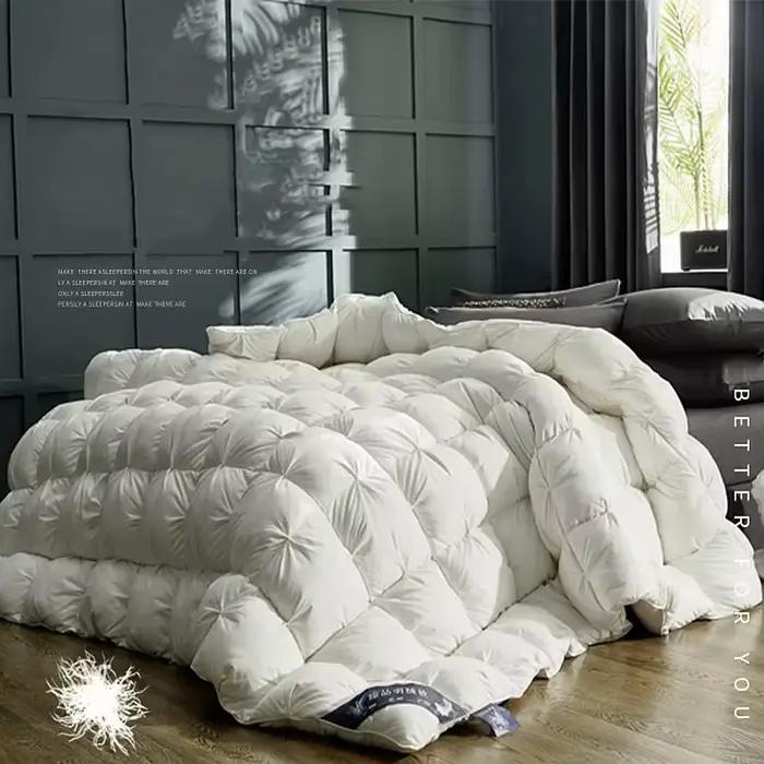 Couette en duvet d'oie et de canard blanc pour hôtel cinq étoiles