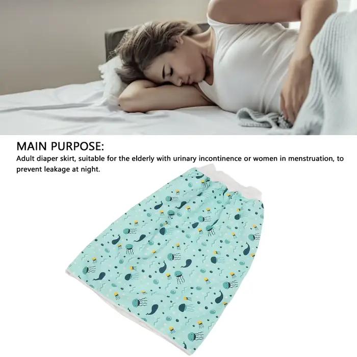 Coussin d'incontinence pour adultes, jupe à couches pour adultes, tapis d'incontinence portable, tissu en coton lavable, coussin de lit réutilisable