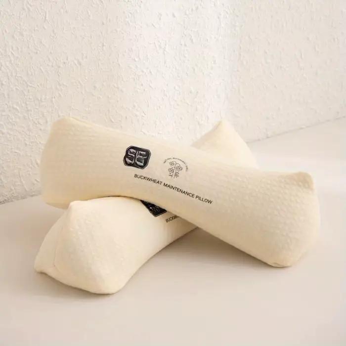1 oreiller triangulaire pour le cou - coussin long - rembourrage naturel - oreiller rond - cadeau de Noël pour la famille