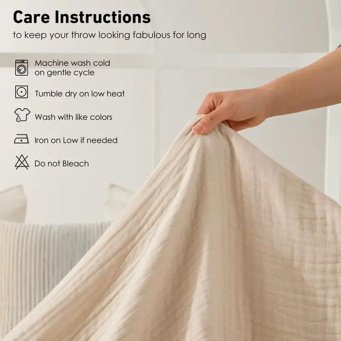 Couverture en mousseline 100% coton, couverture légère à 6 couches pour lit, gaze respirante pré-lavée pour superposition de literie, confort toute saison