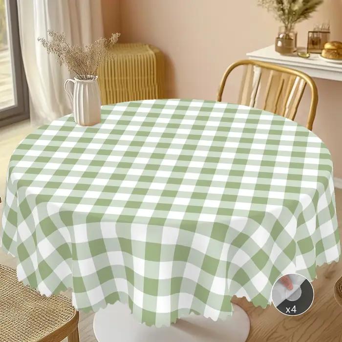 Nappe rectangulaire à carreaux Buffalo vert sauge pour mariage