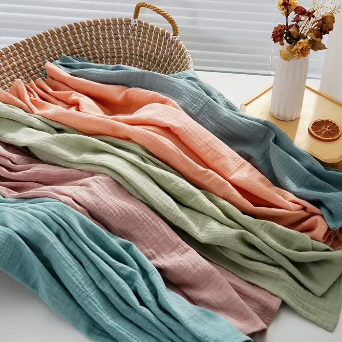 Couverture d'emmaillotage pour bébé en mousseline Elinfant, couleurs unies, 100% coton, tissu doux et respirant, couverture pour nouveau-né