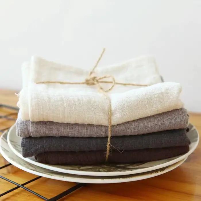 Tissu en coton et lin doux