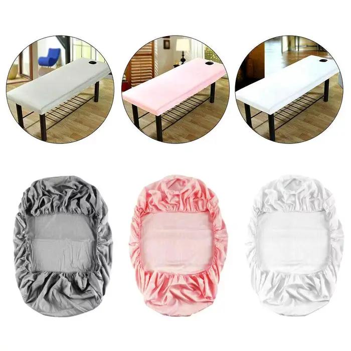 Nouveau Salon de beauté Massage élastique couverture de lit haute extensible mariage hôtel anniversaire Table couverture Buffet tissu Table ensemble déco