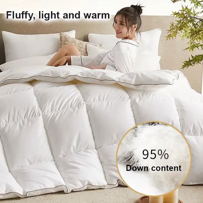 Couette épaisse en duvet d'oie blanche 95%