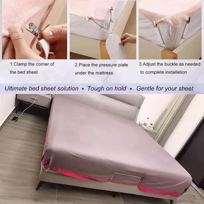 Attaches de drap de lit réglables