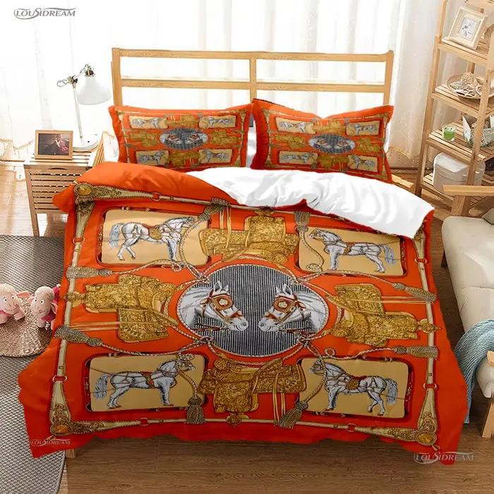 Cadre ethnique cheval Casal toutes saisons couette housse de luxe ensemble de literie