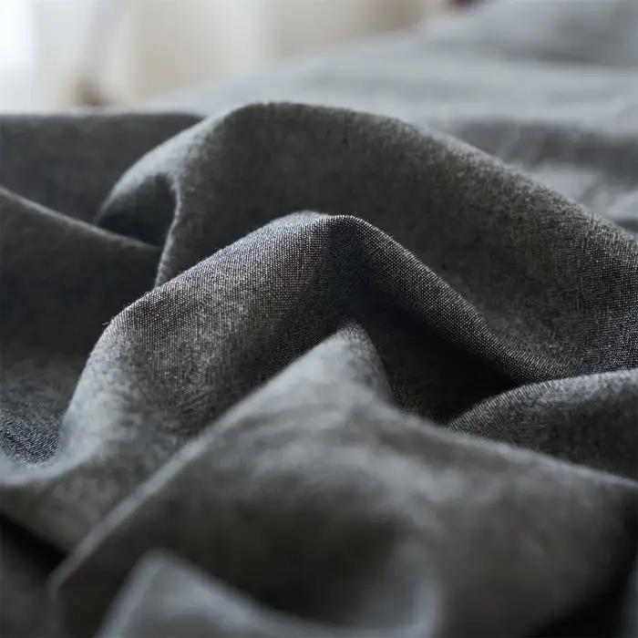 Parure de lit 100 % coton teint en fil