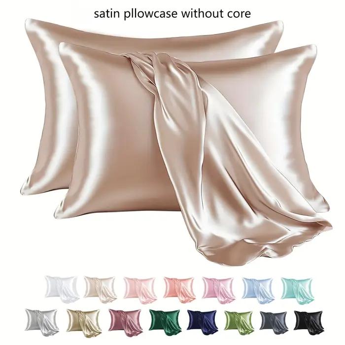 1 paire de taies d'oreiller en Satin