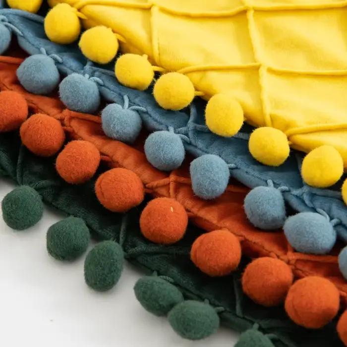 Housse de coussin matelassée en velours diamant de qualité supérieure