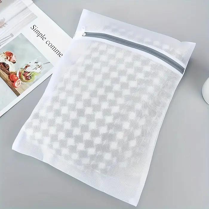 Sacs à linge en maille nid d'abeille blancs durables, 3 pièces, pour tissu en filet délicat, sac de lavage délicat Durable et réutilisable