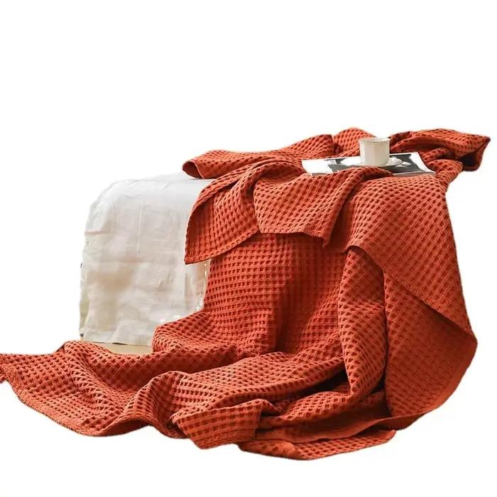 Couverture en coton gaufré 100 %