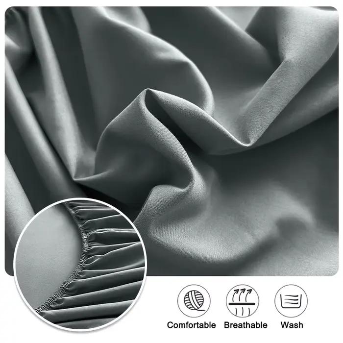 Drap-housse rafraîchissant d'été en tissu respirant avec bande élastique, couleur unie, drap-housse rafraîchissant doux pour la peau pour le sommeil nocturne