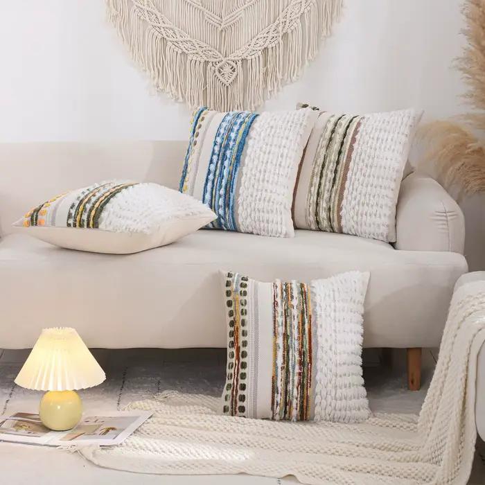 Housse de coussin universelle en Chenille Jacquard