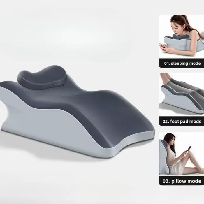 Grand lit oreiller compensé ergonomique multifonctionnel avec nouvelle position sujet pour lire un design incurvé unique avec housse lavable