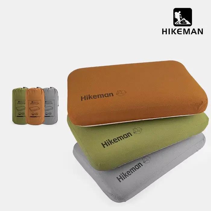 HIKEMAN Oreiller de camping extérieur en mousse à mémoire de forme, oreiller cervical de voyage portable, oreiller de pause déjeuner à rebond lent