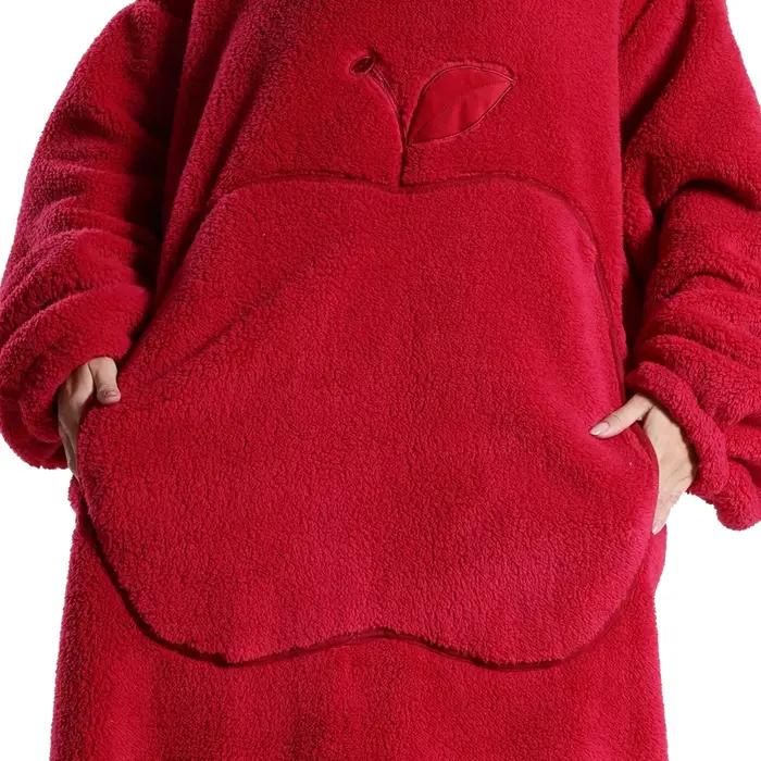 Couverture d'hiver à capuche avec manches pour hommes et femmes