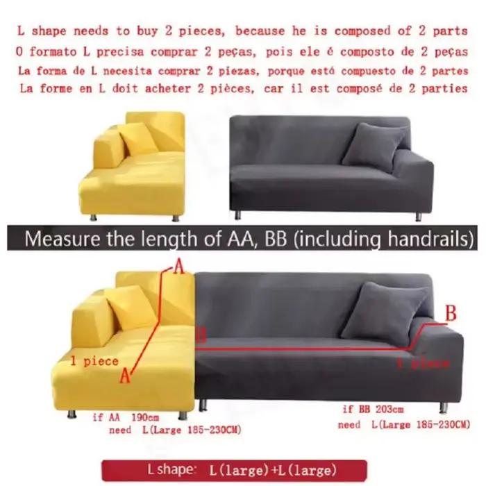 Juste de protection extensible pour canapé et fauteuil 1/2/3/4 places, pour salon, couleur unie, compatible avec canapé d'angle