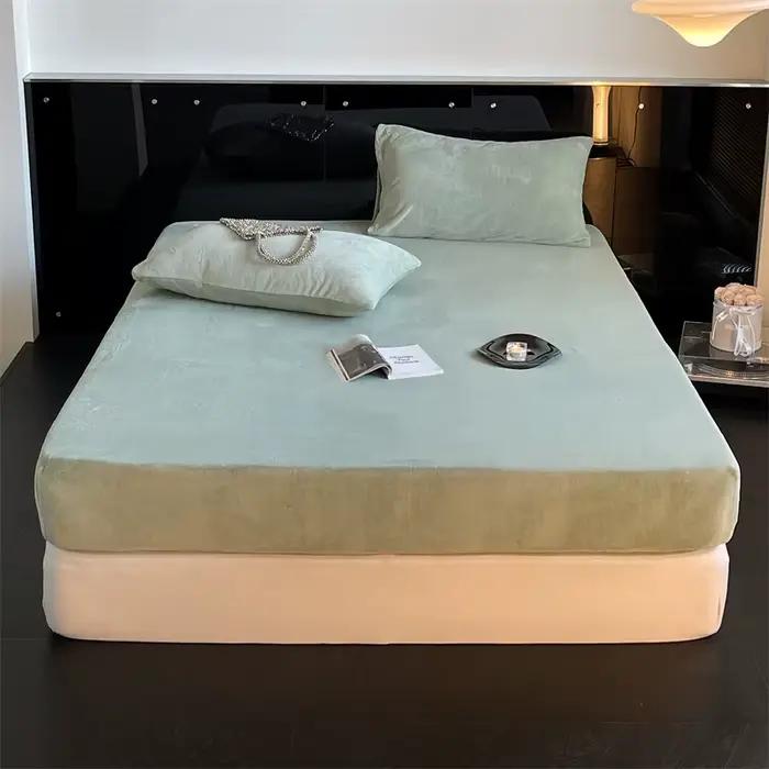 Drap-housse en flanelle douce pour l'hiver