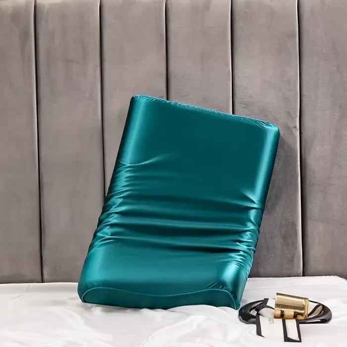 Taie d'oreiller en soie satinée pour mousse à mémoire de forme et oreiller en Latex