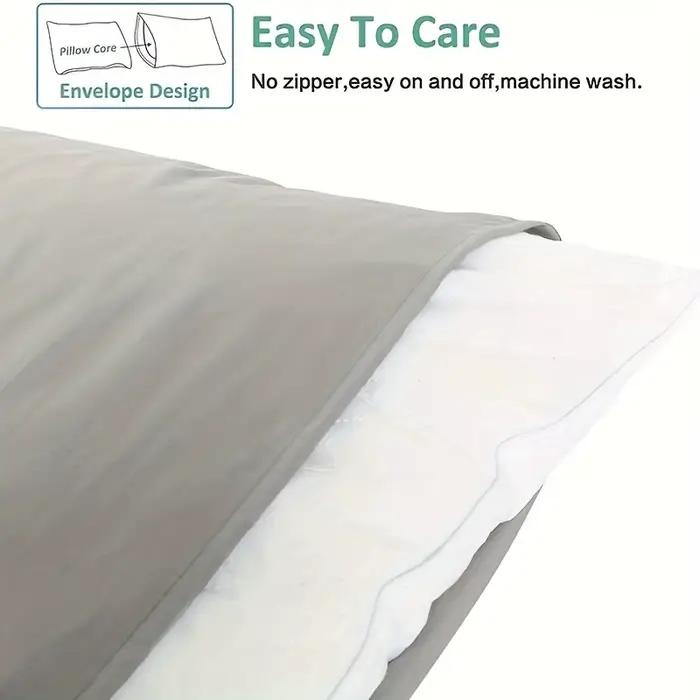 Cadeau de Noël 1 pièce luxueuse taie d'oreiller en tissage sergé brossé 100% coton, fermeture d'enveloppe, housse de coussin de lit douce et confortable, 48x74 cm