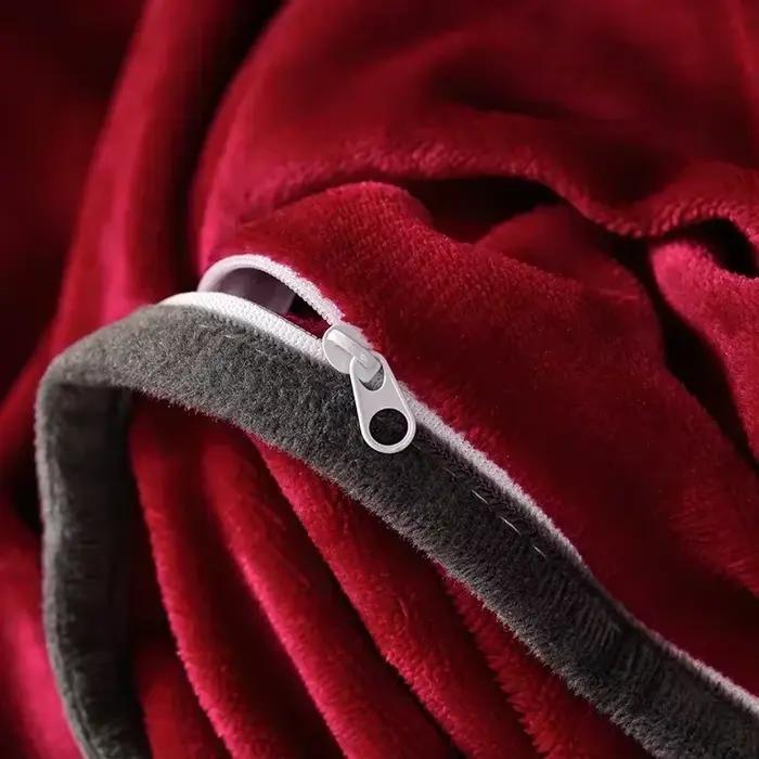 Ensemble de housse de couette en velours de lait haut de gamme avec drap de lit et taies d'oreiller