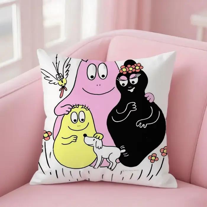 Taie d'oreiller carrée en peluche