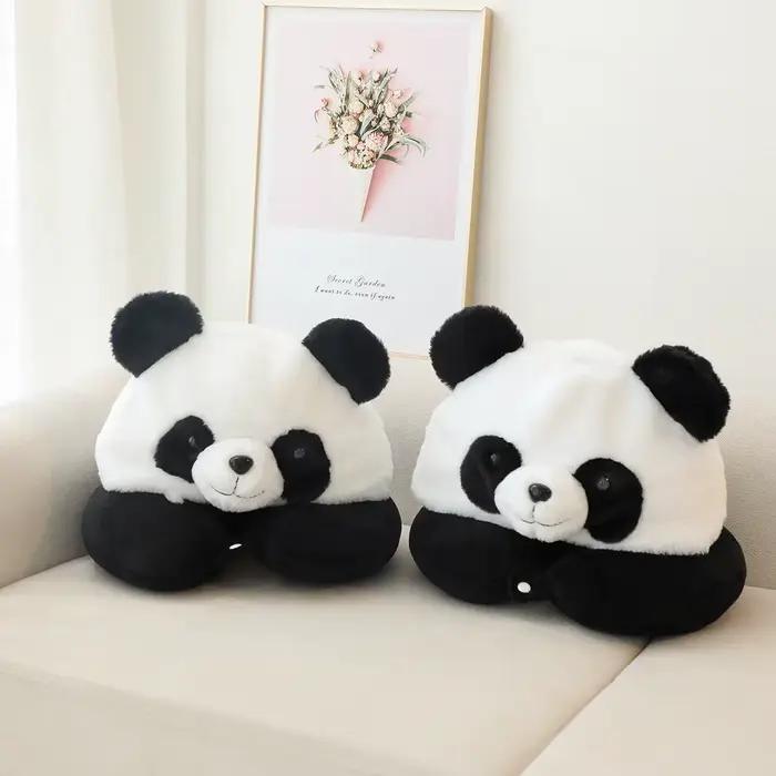 Oreiller en forme de U de KrasnoPillow de dessin animé créatif, artefact de sieste de bureau, avion de voyage portable, oreiller de cou, cadeau à capuche