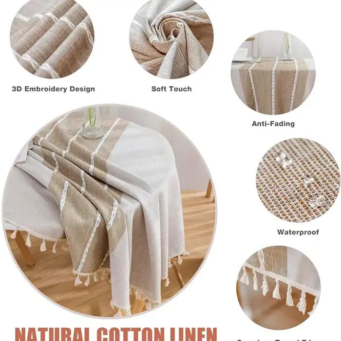 Battilo-Nappe rectangulaire en lin