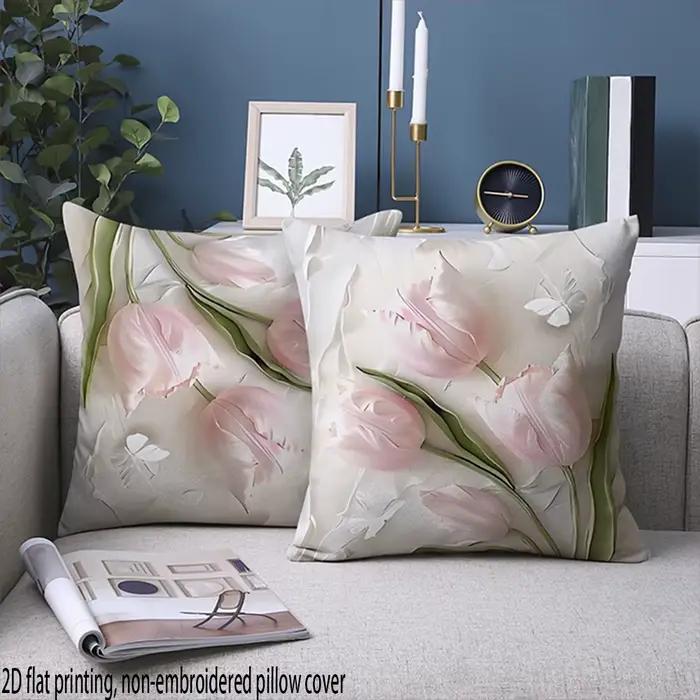 Lot de 2 housses de coussin plates 2D Tuliday Butterfly