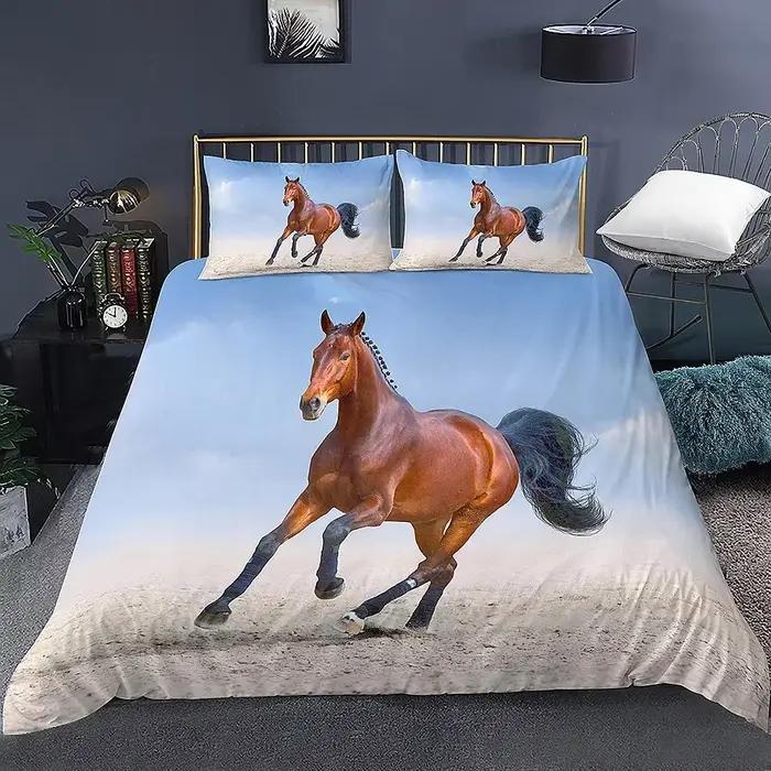 Ensemble de housse de couette imprimé Animal 3D