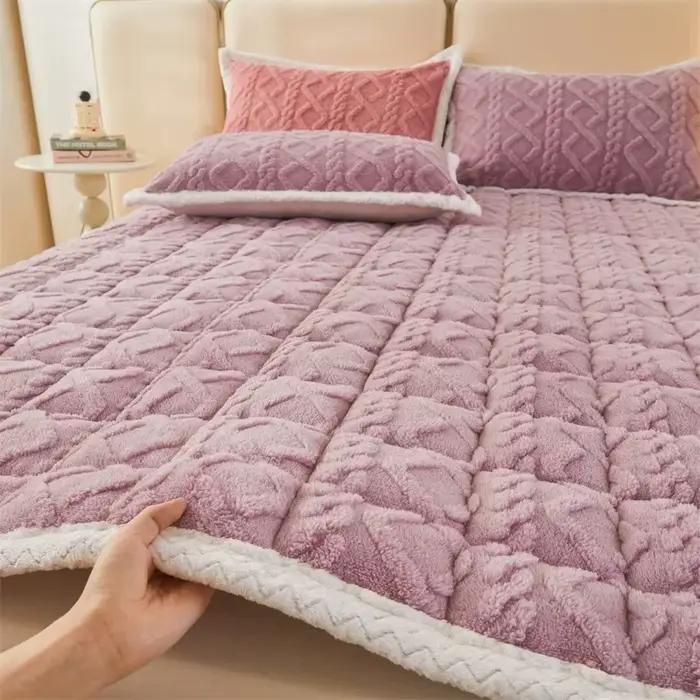Optique-Protège-matelas Smile pour lits doubles, couverture de lit, coussinets d'hiver, documents solides, lieux chauds