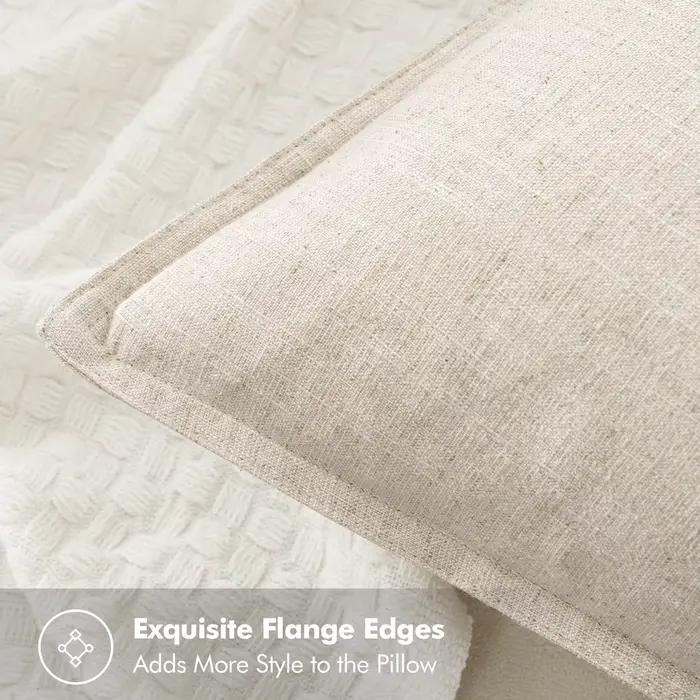 Housses de coussin décoratives en lin