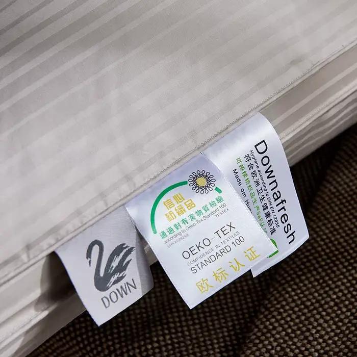 Oreillers 100% duvet d'oie, oreillers pour le cou, oreillers de lit, housse 100% coton avec duvet d'oie, 1 pièce, collection hôtel, confort doux