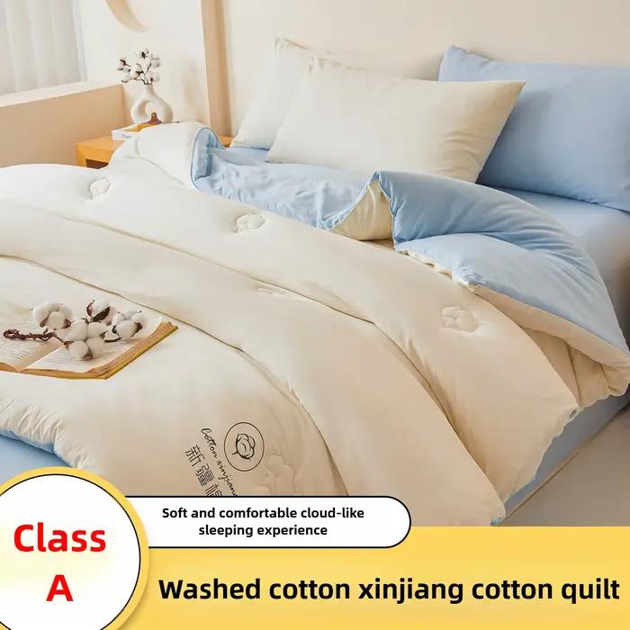 100% coton rempli Super doux automne hiver couette légère moelleux chaud couettes noyau Grade A confort matelassé Double