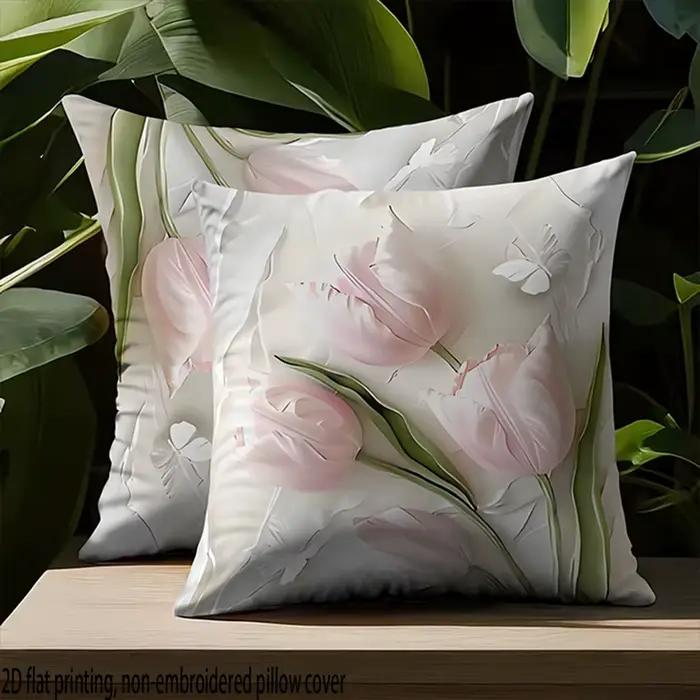 Lot de 2 housses de coussin plates 2D Tuliday Butterfly