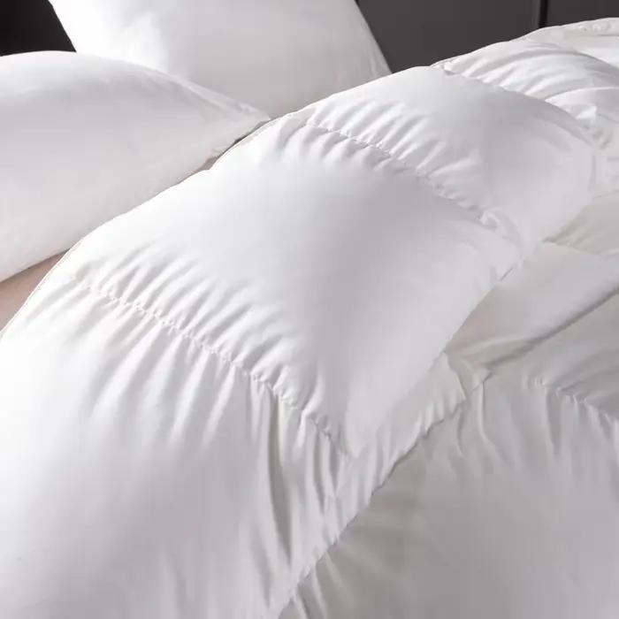 Couverture matelassurera en duvet d'oie blanc, couette de luxe, couette de literie, insert d'athlon, chaleur toutes saisons, double, pleine, taille Queen