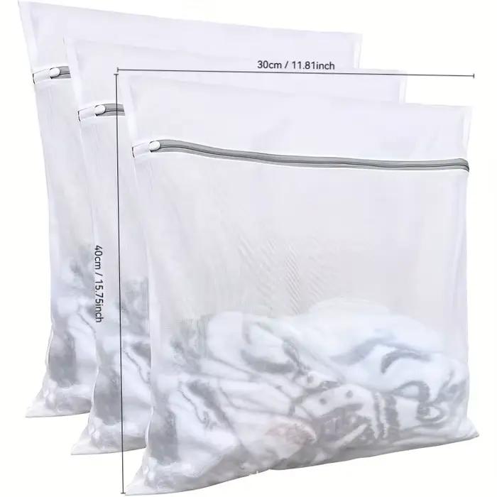 Sacs à linge en maille nid d'abeille pour produits délicats, tissu en filet, sac de lavage délicat Durable et réutilisable, sac d'organisation de voyage pour Lingerie