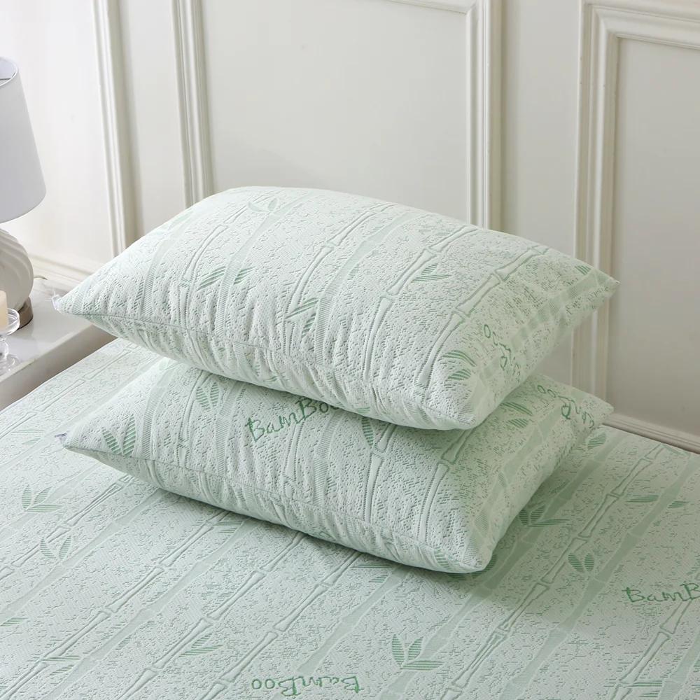 Taies d'oreiller en Fiber de bambou, 2 pièces, protecteurs d'oreiller Coolin doux et respirants, sil
