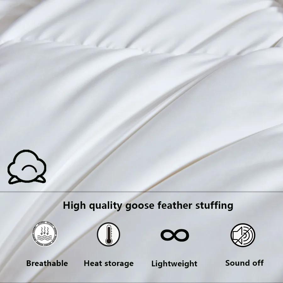 Couette d'hiver en duvet d'oie en coton, couette d'hôtel cinq étoiles, Super douce et moelleuse, Que
