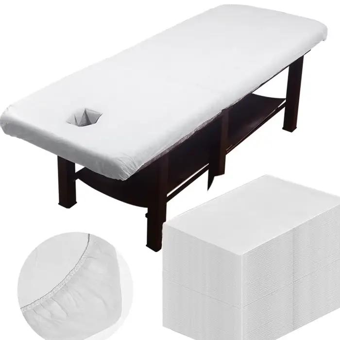30 pièces drap de lit jetable en gros Salon de beauté voyage spécial respirant Non-tissé trou de tis