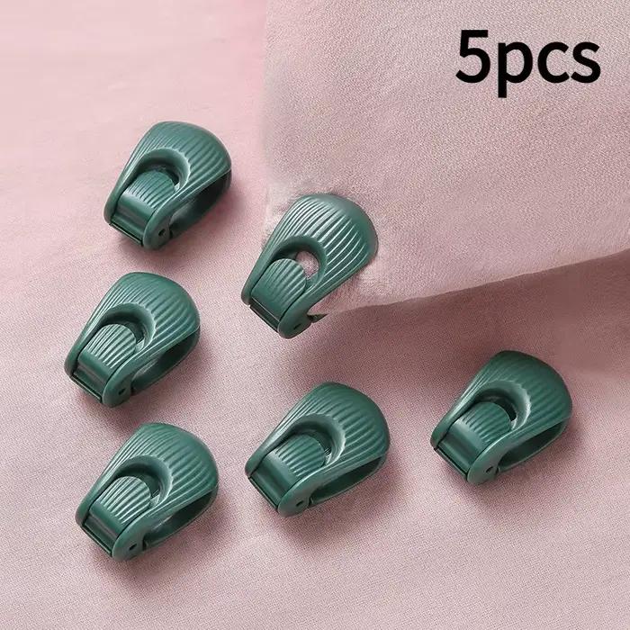 Clips pour drap de lit, 5 pièces, Clips de literie en Nylon Transparent antidérapants réglables à Do